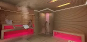 Szauna wellness zuhanyzóval